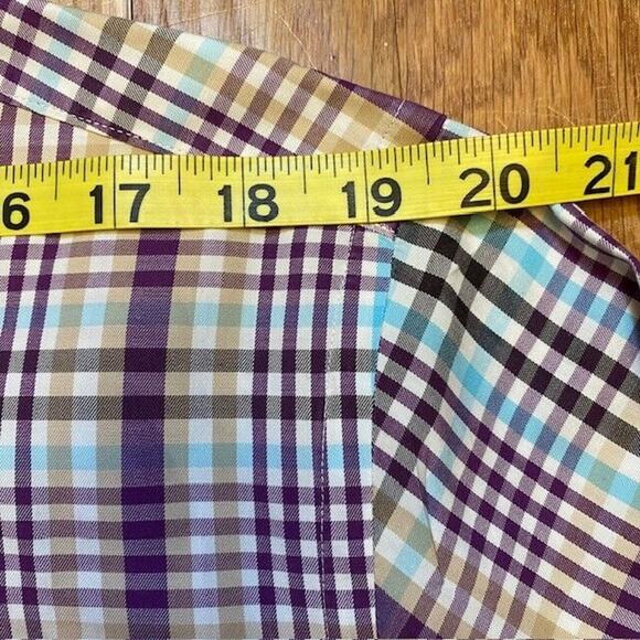 Peter Millar Golf Plaid Button Down Shirt Long Sleeve All Cotton Men Size Large - Picture 5 of 8